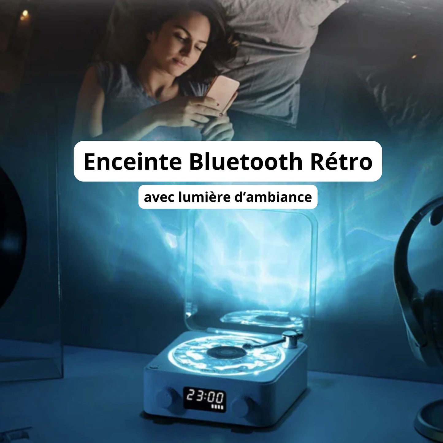 Tourne-Disque Vinyle Bluetooth